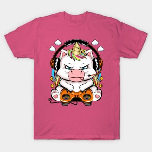 unicorn gamer, game addicts T-Shirt